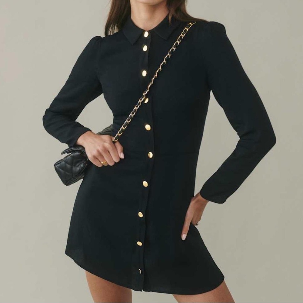 Reformation Hugh Dress in Black